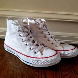 White Converse High Tops